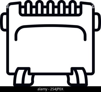 Electric heater icon. Outline electric heater vector icon for web design isolated on white background. Electric heater icon, outline style Stock Vector