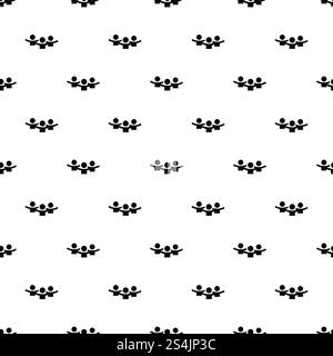 Meeting people pattern seamless vector repeat for any web design. Meeting people pattern seamless vector Stock Vector