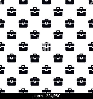 Briefcase pattern seamless vector repeat for any web design. Briefcase pattern seamless vector Stock Vector