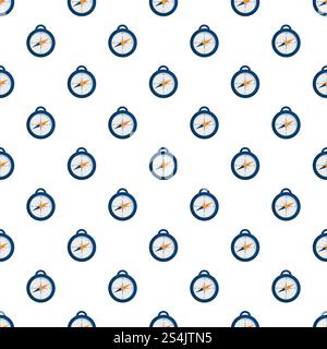 Camp compass pattern seamless vector repeat for any web design. Camp compass pattern seamless vector Stock Vector