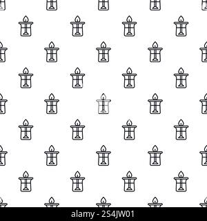 Oil candle pattern seamless vector repeat for any web design. Oil candle pattern seamless vector Stock Vector