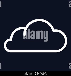 Sky cloud icon. Outline sky cloud vector icon for web design. Sky cloud icon, outline style Stock Vector