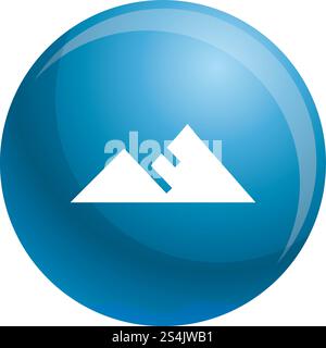 Mountain icon. Simple illustration of mountain vector icon for web design isolated on white background. Mountain icon, simple style Stock Vector