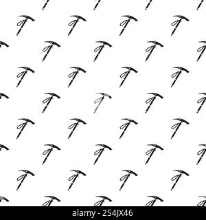 Pick mountain tool pattern seamless vector repeat for any web design. Pick mountain tool pattern seamless vector Stock Vector