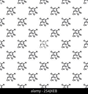 Chemistry formula pattern seamless repeat background for any web design. Chemistry formula pattern seamless Stock Vector