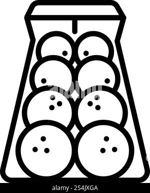 Bowling balls icon. Outline bowling balls vector icon for web design isolated on white background. Bowling balls icon, outline style Stock Vector