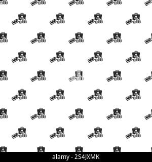 Money pattern seamless vector repeat for any web design. Money pattern seamless vector Stock Vector