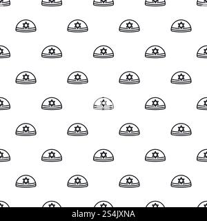 Kippah pattern seamless vector repeat for any web design. Kippah pattern seamless vector Stock Vector