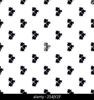 Puzzle pattern seamless vector repeat for any web design. Puzzle pattern seamless vector Stock Vector