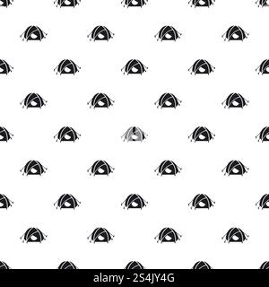 Mountain climb tent pattern seamless vector repeat for any web design. Mountain climb tent pattern seamless vector Stock Vector