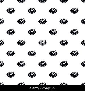 Check eye list pattern seamless vector repeat for any web design. Check eye list pattern seamless vector Stock Vector