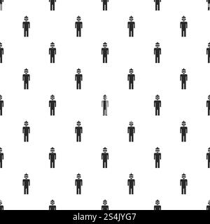 Dictator man pattern seamless vector repeat for any web design. Dictator man pattern seamless vector Stock Vector