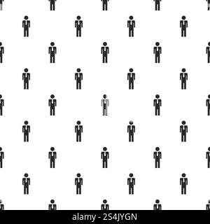 Businessman pattern seamless vector repeat for any web design. Businessman pattern seamless vector Stock Vector