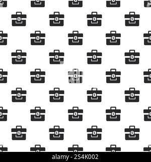 Money case pattern seamless vector repeat for any web design. Money case pattern seamless vector Stock Vector