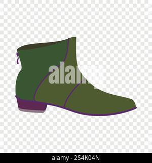 Leather man shoe icon. Flat illustration of leather man shoe vector icon for web design. Leather man shoe icon, flat style Stock Vector