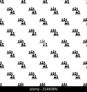 People conference pattern seamless vector repeat for any web design. People conference pattern seamless vector Stock Vector