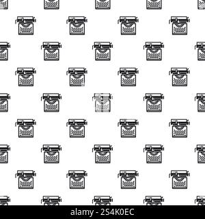Typewriter classic pattern seamless vector repeat for any web design. Typewriter classic pattern seamless vector Stock Vector