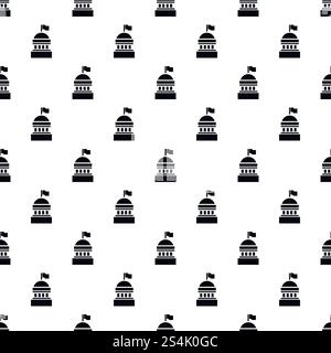 White house pattern seamless vector repeat for any web design. White house pattern seamless vector Stock Vector