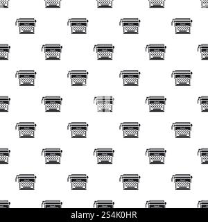 Office typewriter pattern seamless vector repeat for any web design. Office typewriter pattern seamless vector Stock Vector
