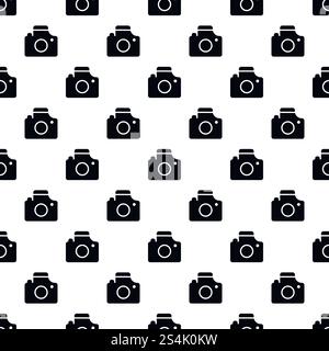 Camera pattern seamless vector repeat for any web design. Camera pattern seamless vector Stock Vector