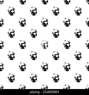 Global refugee migration pattern seamless vector repeat for any web design. Global refugee migration pattern seamless vector Stock Vector
