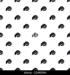 Migrant help tent pattern seamless vector repeat for any web design. Migrant help tent pattern seamless vector Stock Vector