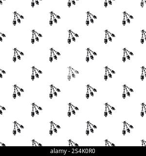 Climbing tool pattern seamless vector repeat for any web design. Climbing tool pattern seamless vector Stock Vector