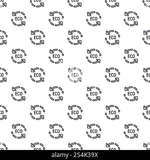 Eco recycle arrow pattern seamless vector repeat for any web design. Eco recycle arrow pattern seamless vector Stock Vector