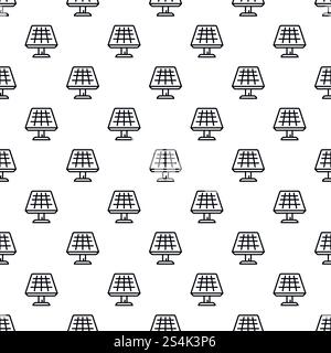 Solar panel pattern seamless vector repeat for any web design. Solar panel pattern seamless vector Stock Vector