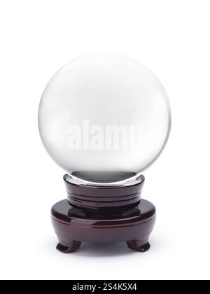 Scrying Crystal ball isolated on white background with clipping path Stock Photo