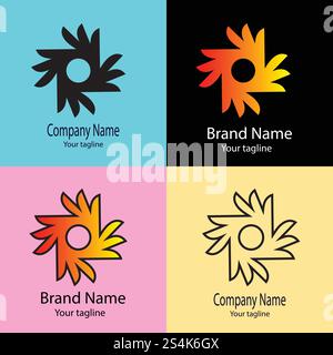 Simple logo design for business company Stock Vector