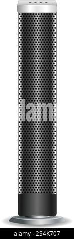 Infrared heater icon. Realistic illustration of infrared heater vector icon for web design isolated on white background. Infrared heater icon, realistic style Stock Vector