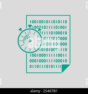 Fast Development Icon. Green on Gray Background. Vector Illustration. Stock Vector