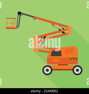 Lift machine icon. Flat illustration of lift machine vector icon for web design. Lift machine icon, flat style Stock Vector