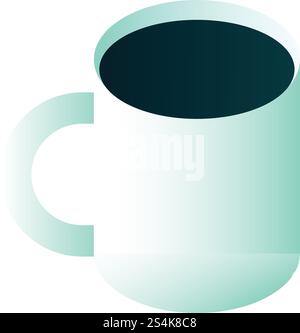 Tea mug icon. Isometric of tea mug vector icon for web design isolated on white background. Tea mug icon, isometric style Stock Vector