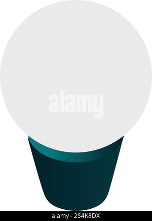 Economy bulb icon. Isometric of economy bulb vector icon for web design isolated on white background. Economy bulb icon, isometric style Stock Vector