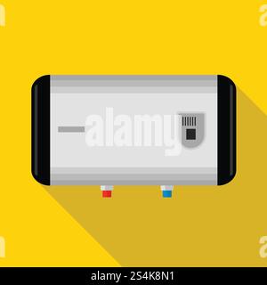 Horizontal boiler icon. Flat illustration of horizontal boiler vector icon for web design. Horizontal boiler icon, flat style Stock Vector