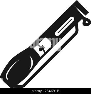 Bag sport stick icon. Simple illustration of bag sport stick vector icon for web design isolated on white background. Bag sport stick icon, simple style Stock Vector