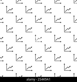 Finance graph pattern seamless vector repeat for any web design. Finance graph pattern seamless vector Stock Vector