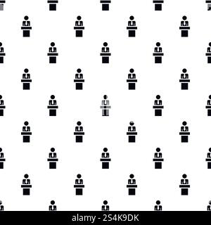 Political candidate pattern seamless vector repeat for any web design. Political candidate pattern seamless vector Stock Vector