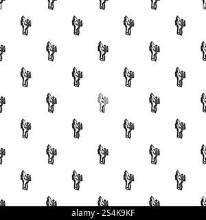 Man climbing mountain pattern seamless vector repeat for any web design. Man climbing mountain pattern seamless vector Stock Vector
