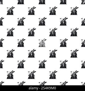 War fire city pattern seamless vector repeat for any web design. War fire city pattern seamless vector Stock Vector