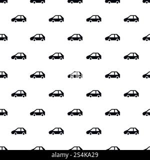 Electric car pattern seamless vector repeat for any web design. Electric car pattern seamless vector Stock Vector