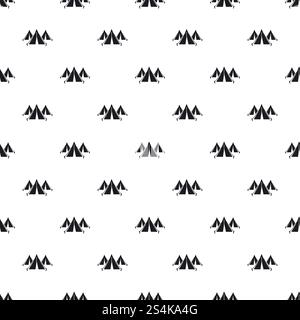 Refugee people tent camp pattern seamless vector repeat for any web design. Refugee people tent camp pattern seamless vector Stock Vector