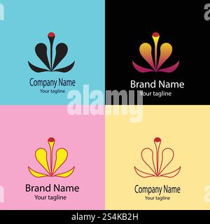 Simple logo design for business company Stock Vector