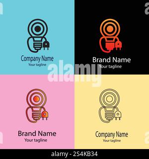 Simple logo design for business company Stock Vector