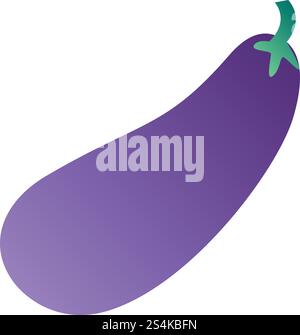 Eggplant icon. Isometric of eggplant vector icon for web design isolated on white background. Eggplant icon, isometric style Stock Vector