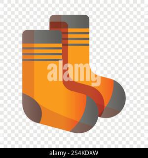 Ski socks icon. Cartoon of ski socks vector icon for web design for web design. Ski socks icon, cartoon style Stock Vector