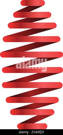 Red car metal spring icon. Cartoon of red car metal spring vector icon for web design isolated on white background. Red car metal spring icon, cartoon style Stock Vector