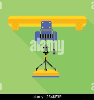 Industrial lift icon. Flat illustration of industrial lift vector icon for web design. Industrial lift icon, flat style Stock Vector